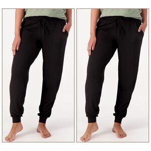 Maya J Women's Petite Pants 2XP Lounge Lush Jersey Joggers Black A517349